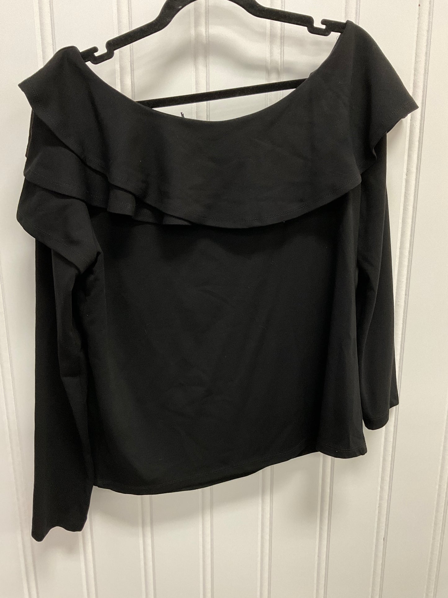 Top Long Sleeve By Gibson In Black, Size: M