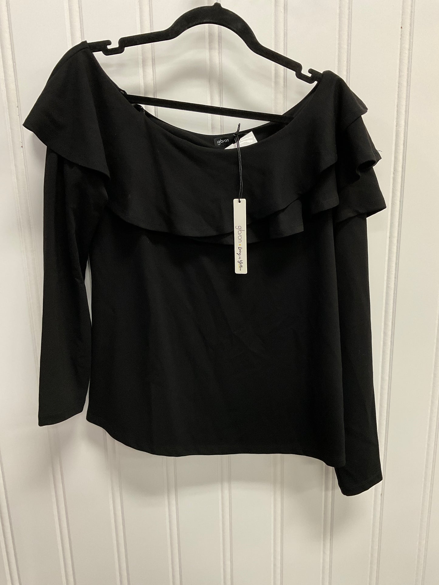 Top Long Sleeve By Gibson In Black, Size: M