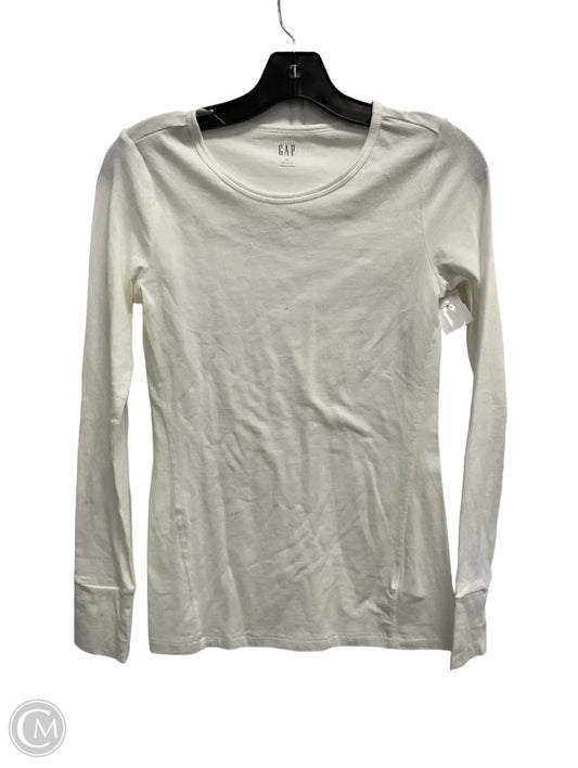 Top Long Sleeve Basic By Gap In White, Size: Xs