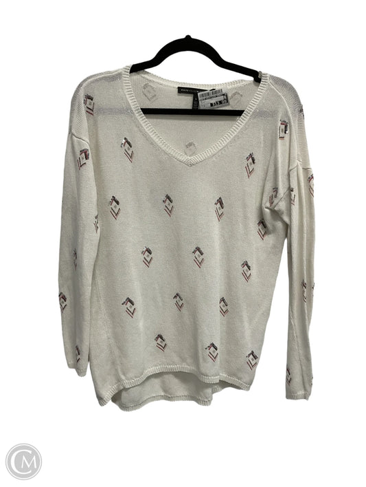 Top Long Sleeve By White House Black Market In Cream, Size: S