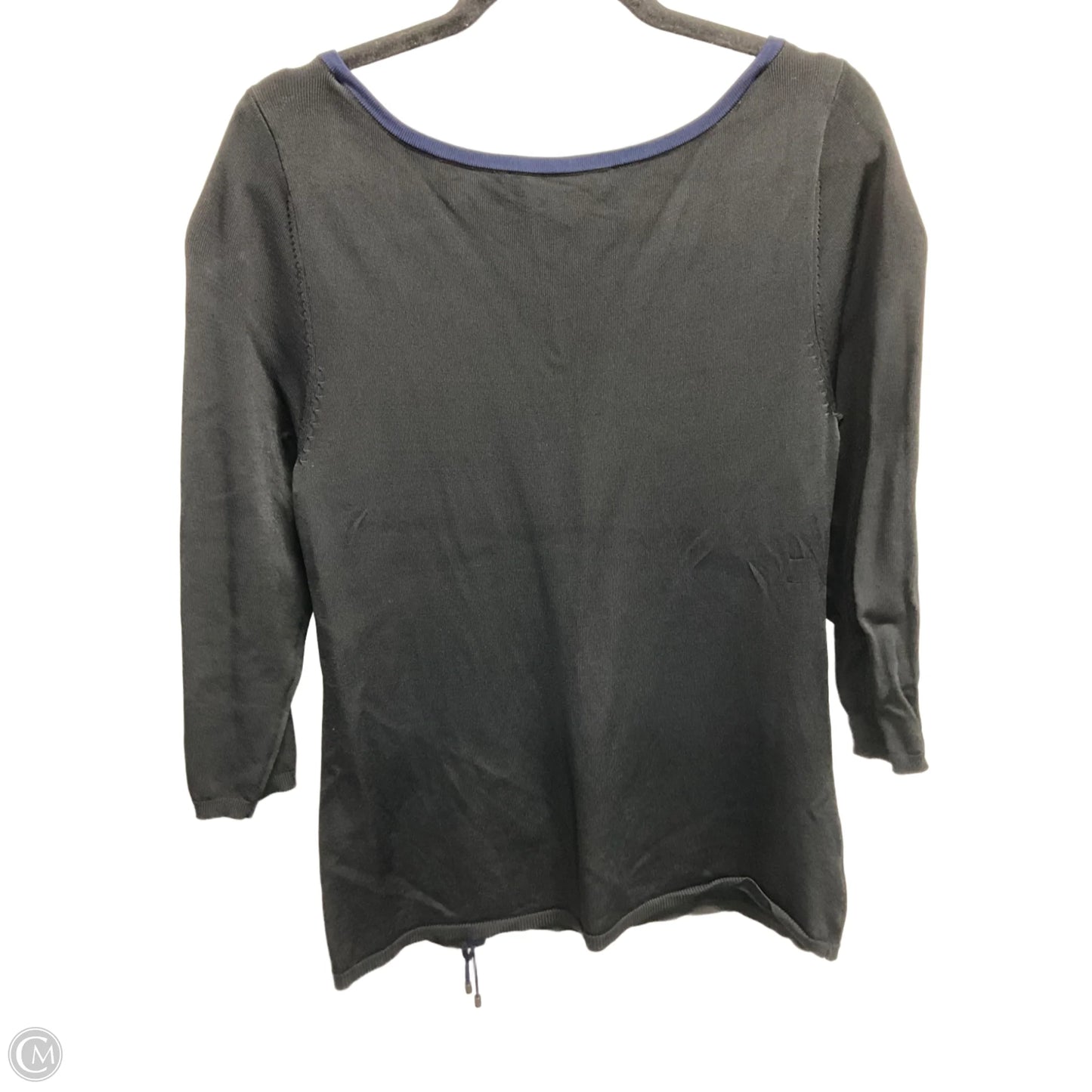Top 3/4 Sleeve By White House Black Market In Black & Blue, Size: M