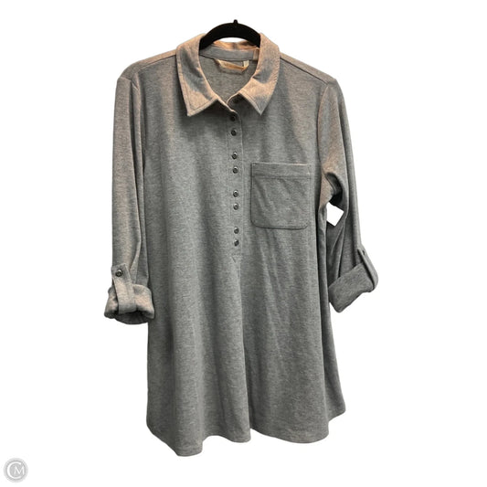 Top Long Sleeve By Soft Surroundings In Grey, Size: M