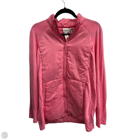 Jacket Puffer & Quilted By Chicos In Pink, Size: L