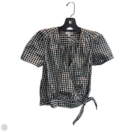 Top Short Sleeve By Madewell In Black & White, Size: Xxs