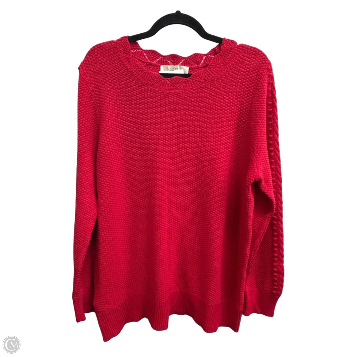 Sweater By Loft In Red, Size: Xl