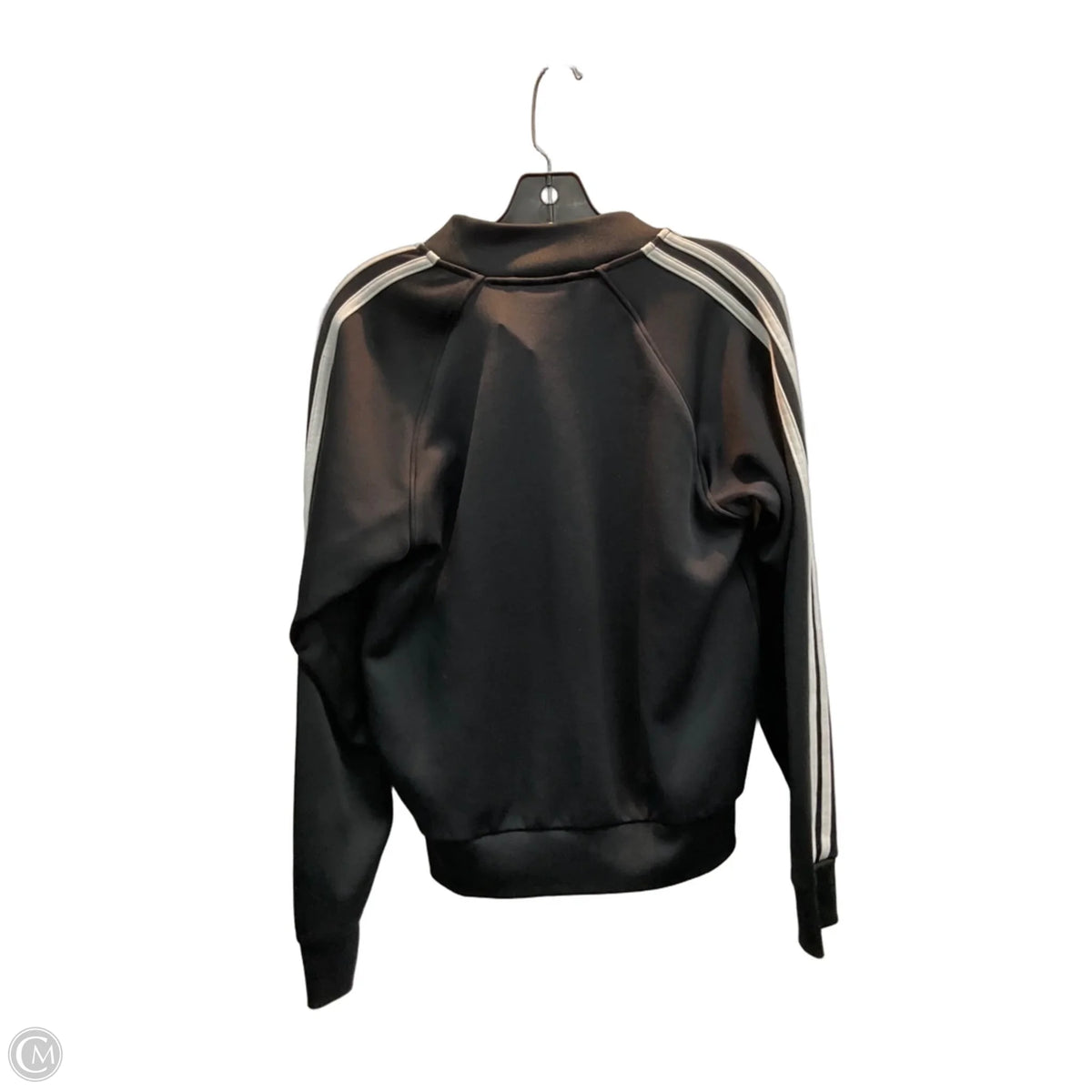 Athletic Jacket By Adidas In Black & White, Size: S