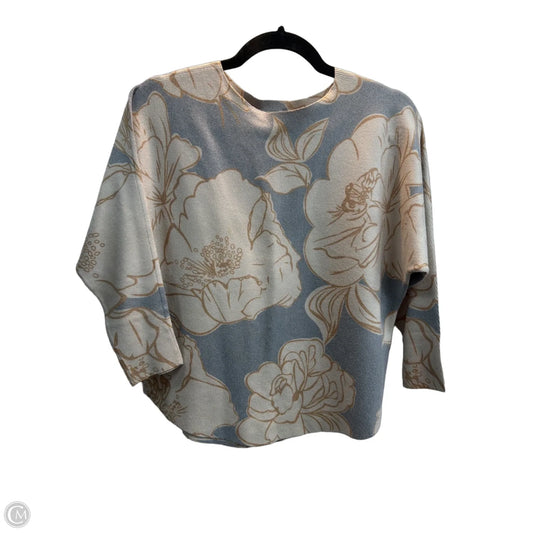 Sweater By Sioni In Blue & Cream, Size: M