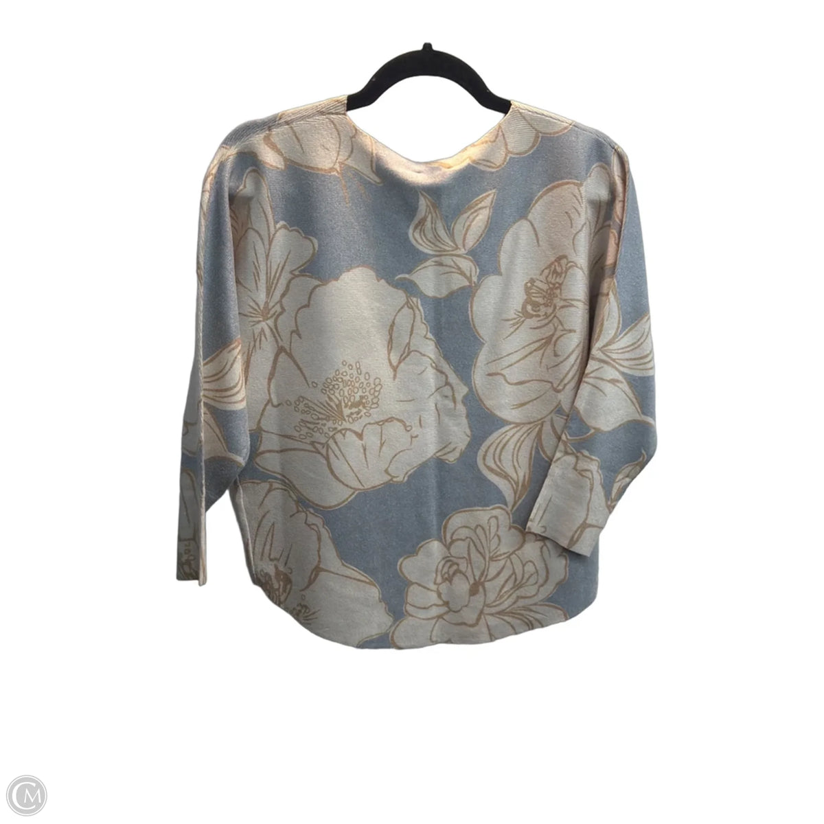 Sweater By Sioni In Blue & Cream, Size: M