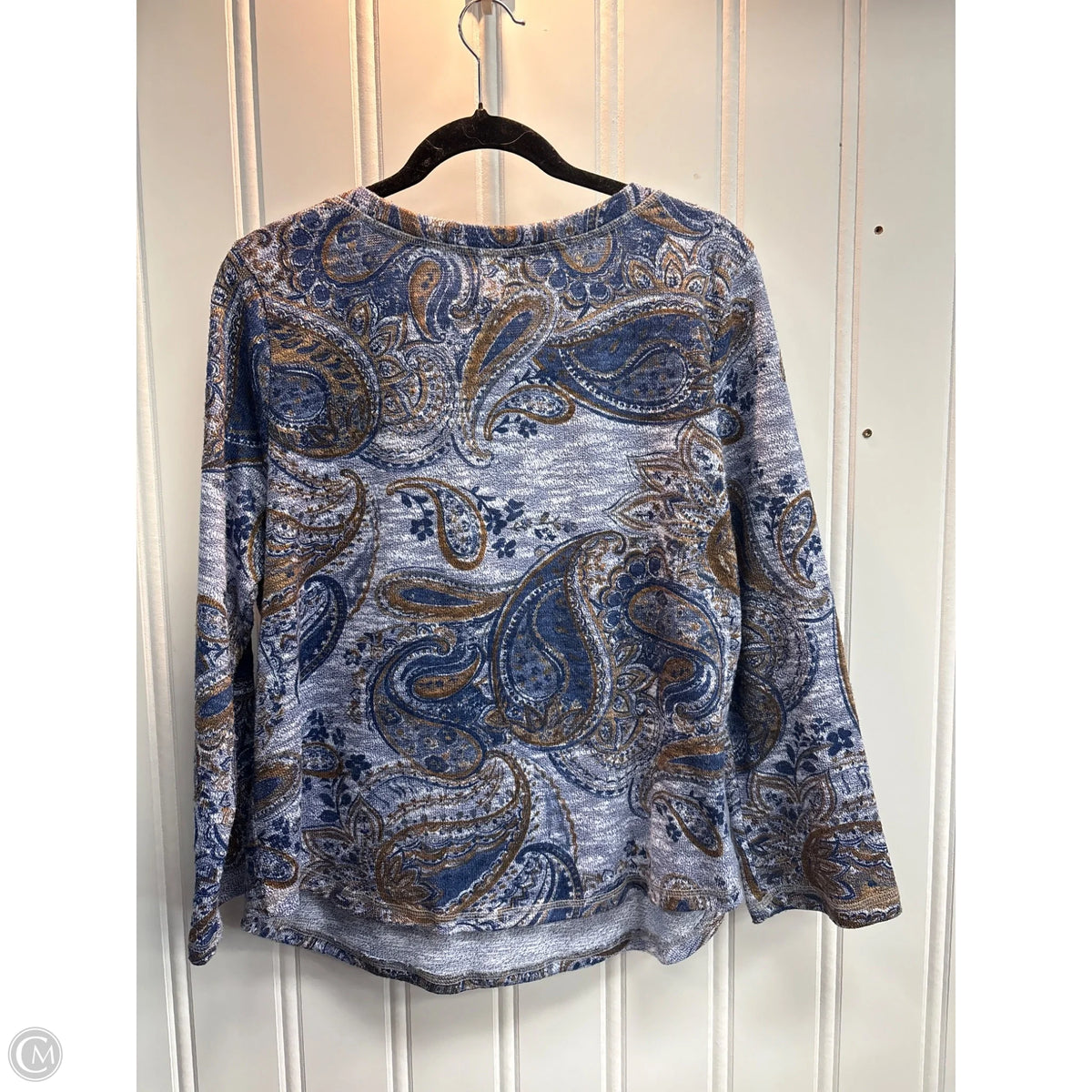 Top Long Sleeve By Ruby Rd In Blue & Tan, Size: Lp
