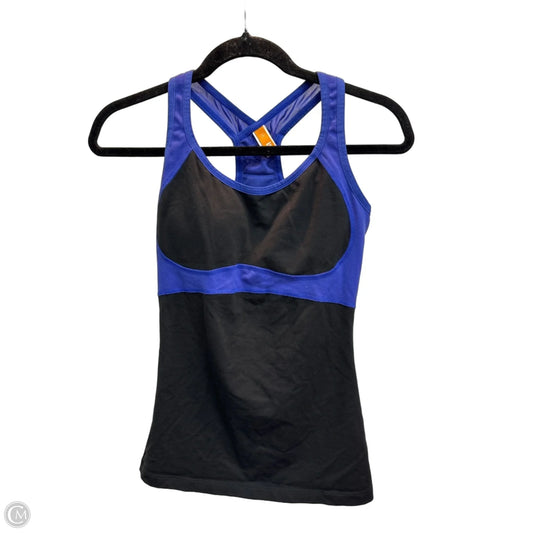 Athletic Tank Top By Lucy In Black & Blue, Size: S