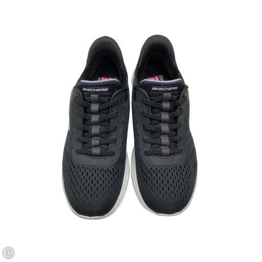Shoes Sneakers By Skechers In Black & Purple, Size: 7