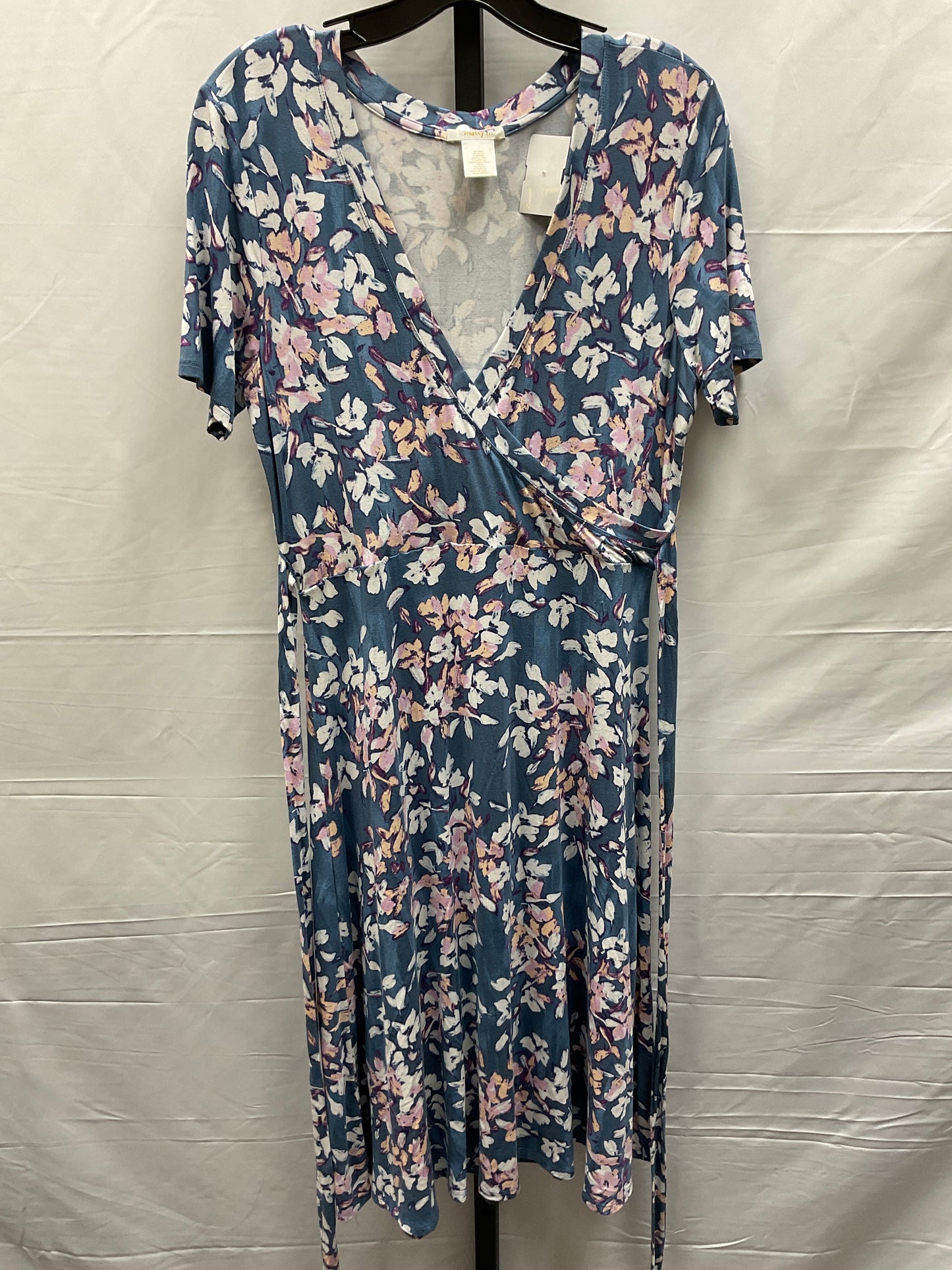 Floral Print Dress Casual Midi Matty M, Size M