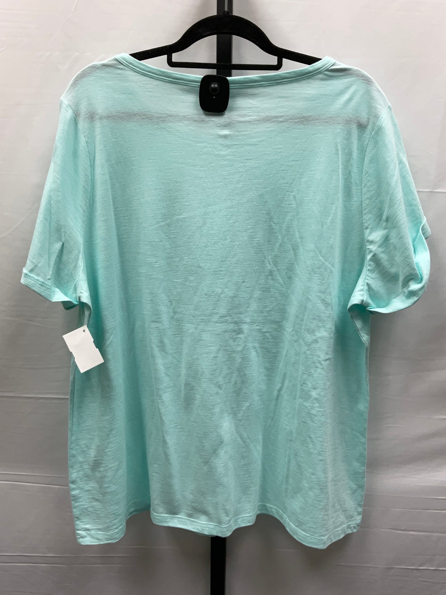 Blue Top Short Sleeve St Johns Bay, Size 1x