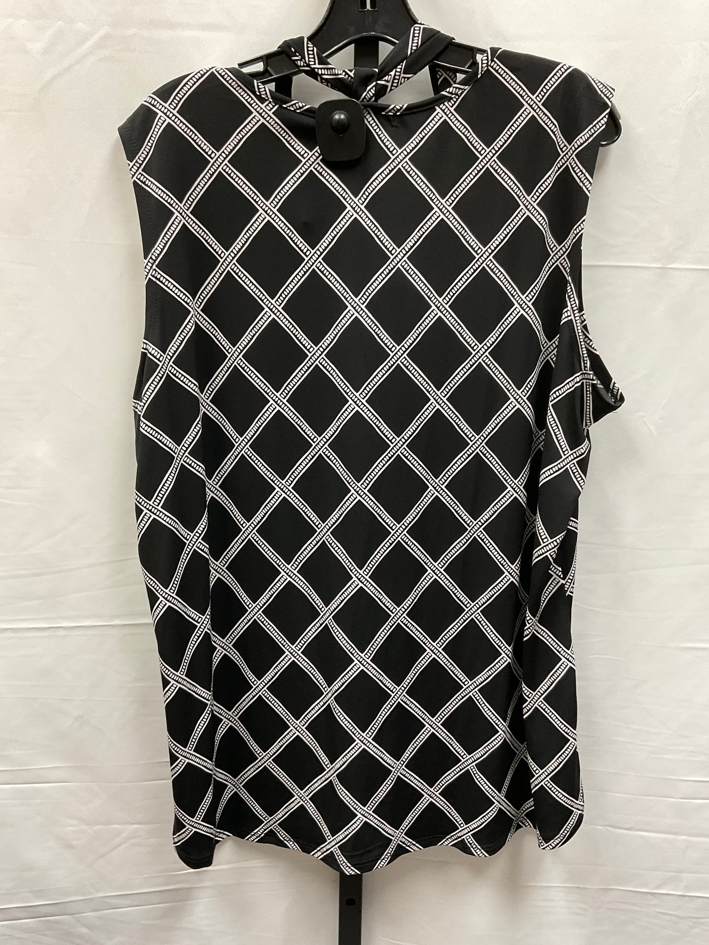 Black & White Top Sleeveless Atelier, Size 3x