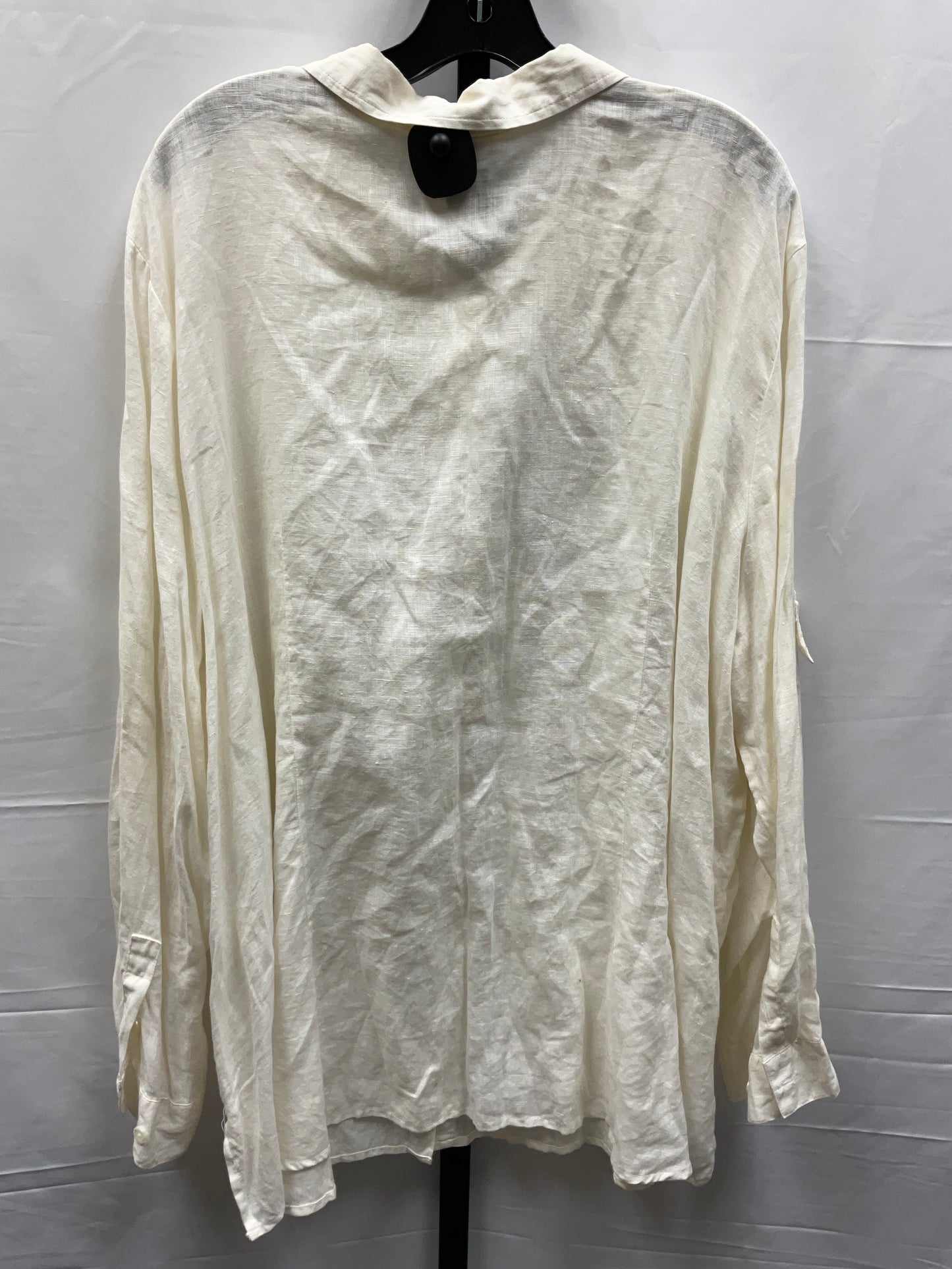 Cream Top Long Sleeve Avenue, Size 4x