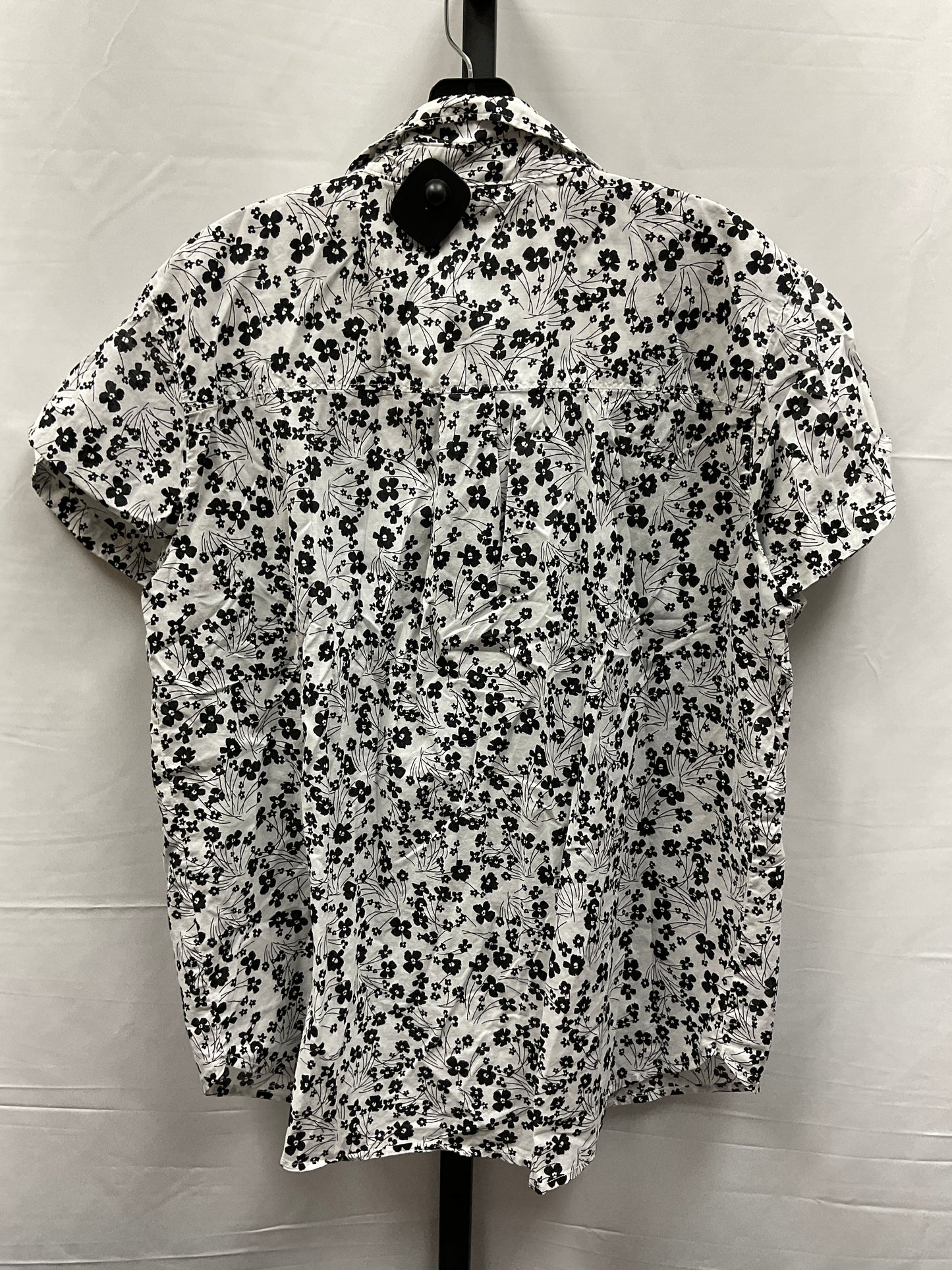 Floral Print Top Short Sleeve St Johns Bay, Size L