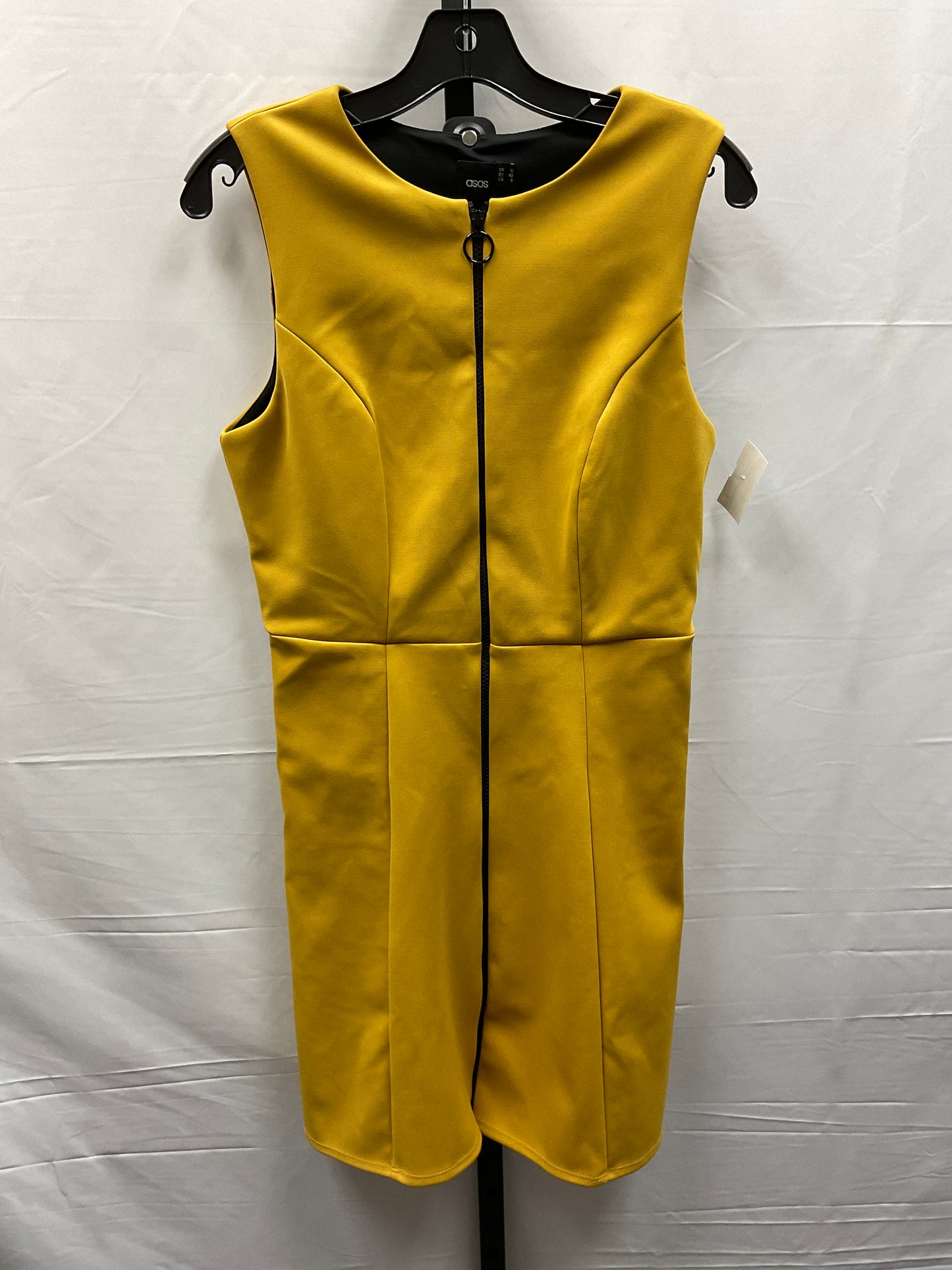 Yellow Dress Casual Midi Asos, Size M