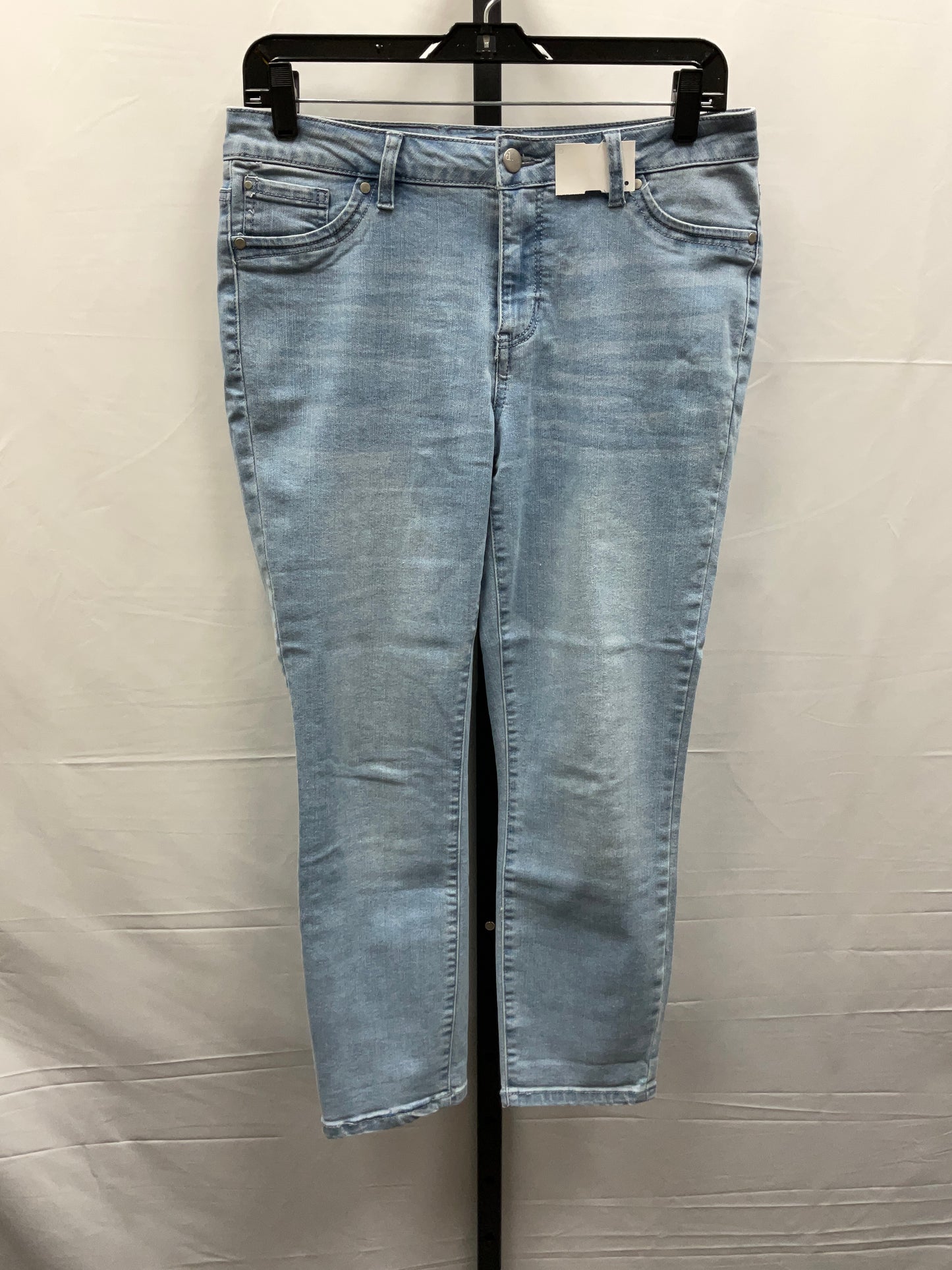 Blue Denim Jeans Cropped D Jeans, Size 8