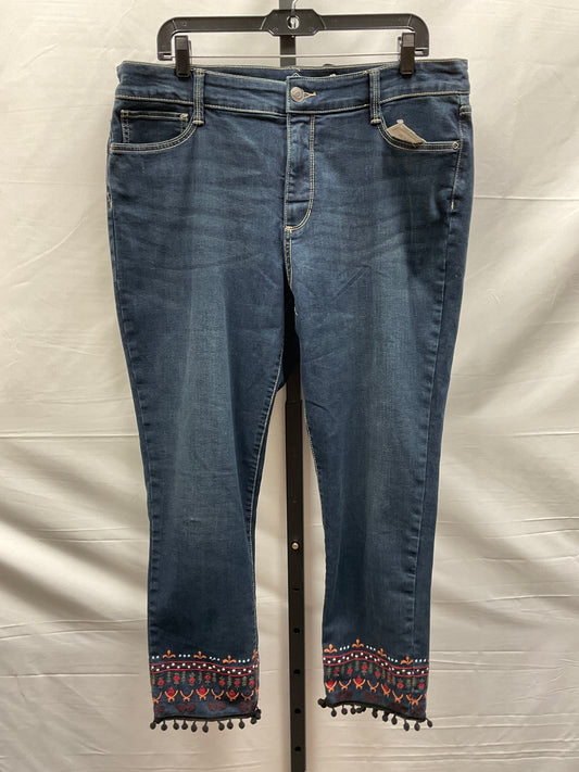 Blue Denim Jeans Skinny St Johns Bay, Size 16