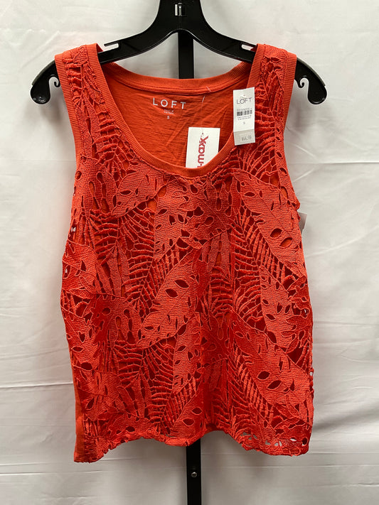 Orange Top Sleeveless Loft, Size S