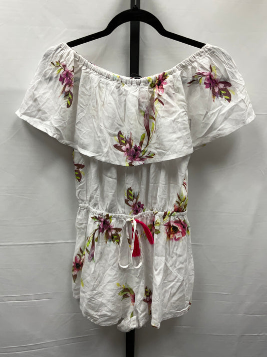 Floral Print Romper Clothes Mentor, Size L