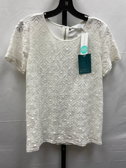 White Top Short Sleeve Market & Spruce, Size S