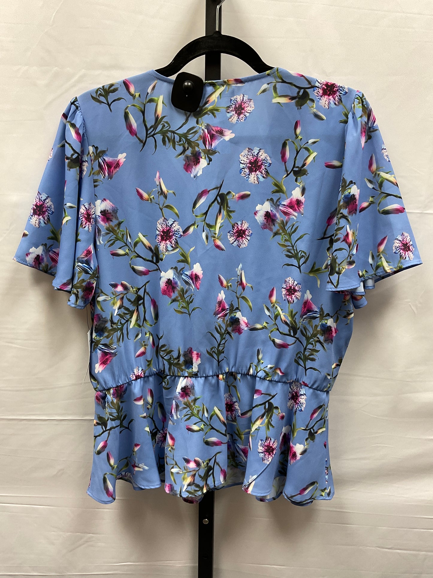 Floral Print Top Short Sleeve Inc, Size L