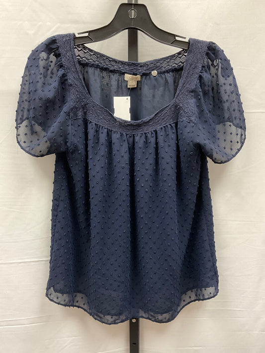 Navy Top Short Sleeve J. Crew, Size M