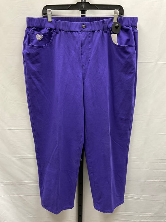 Purple Jeans Jeggings Quaker Factory, Size Petite   Xl