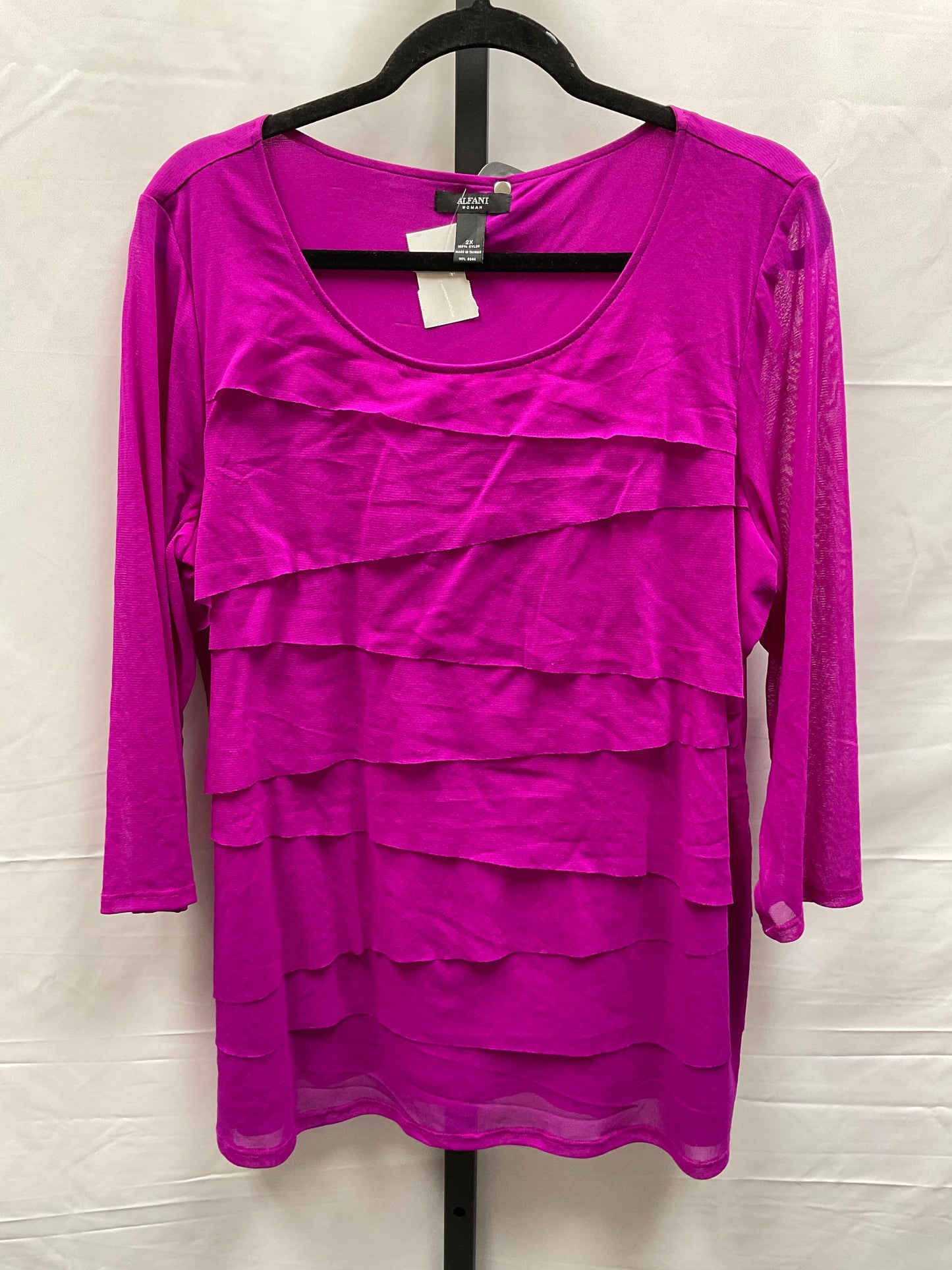 Purple Top Long Sleeve Alfani, Size 2x