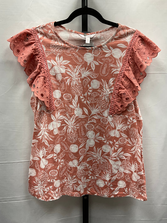 Pink Top Short Sleeve Lc Lauren Conrad, Size Xl