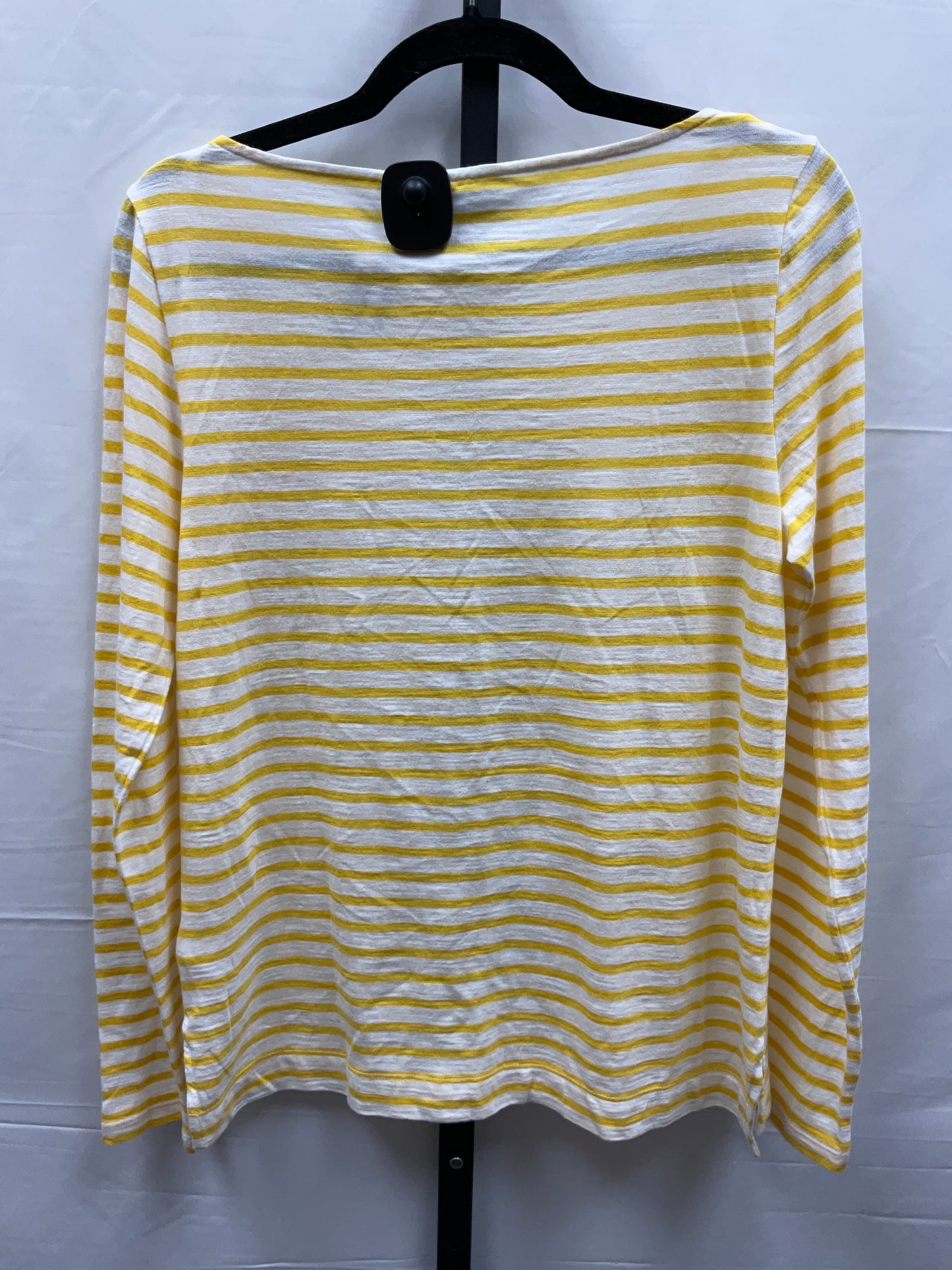 White & Yellow Top Long Sleeve Basic Banana Republic, Size S