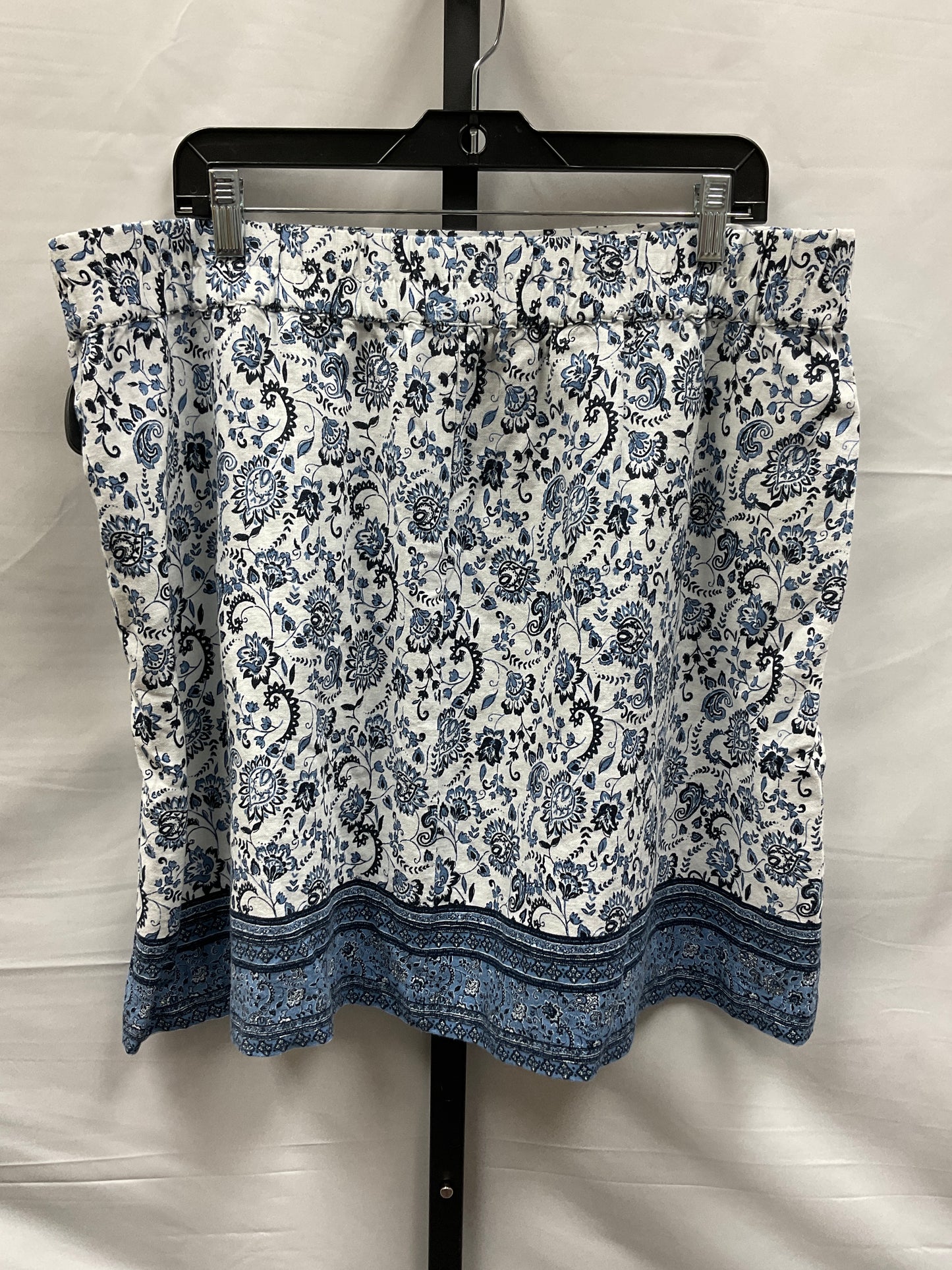 Blue & White Skirt Mini & Short Loft, Size Xl