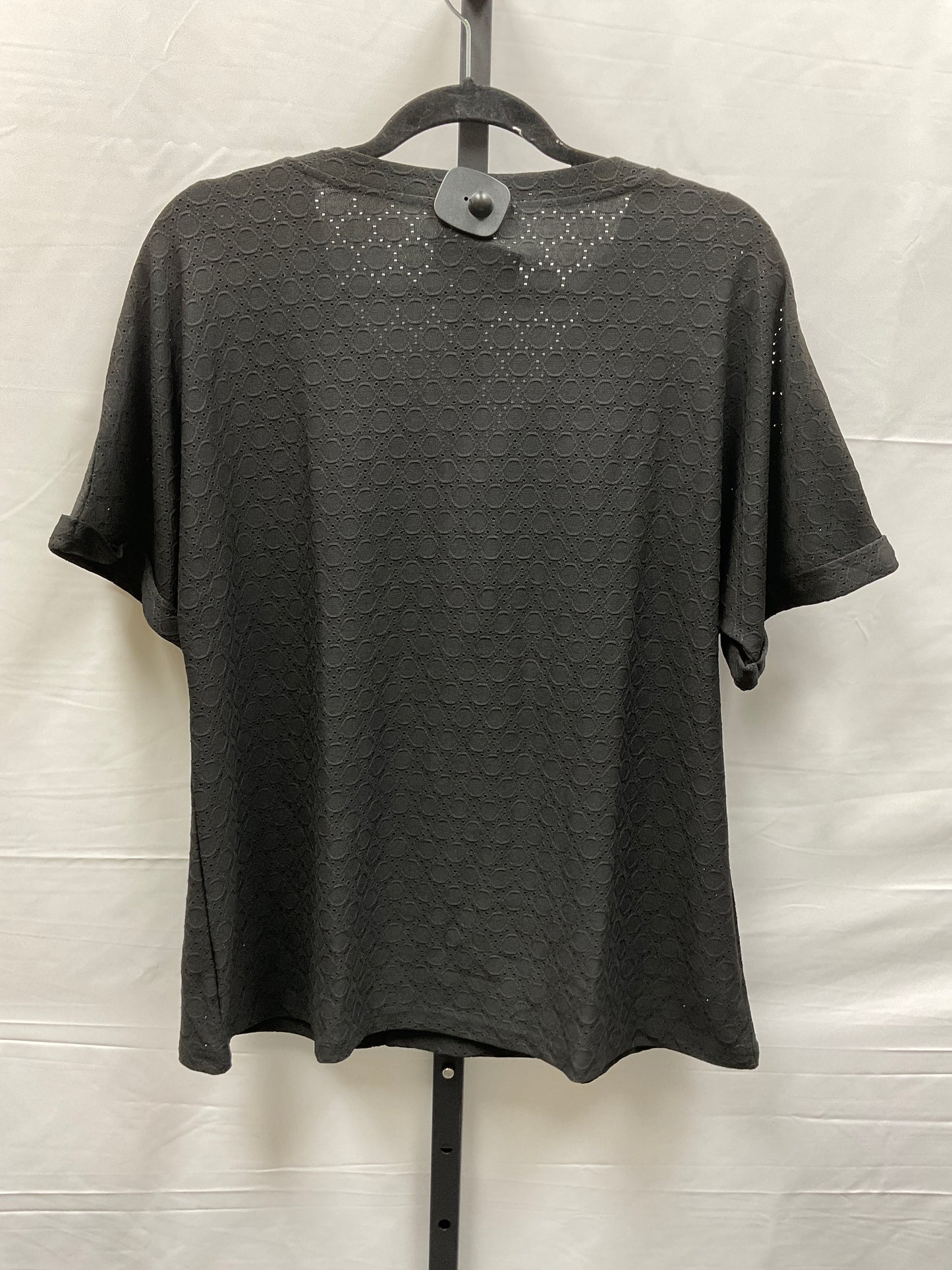 Black Top Short Sleeve Clothes Mentor, Size Xl