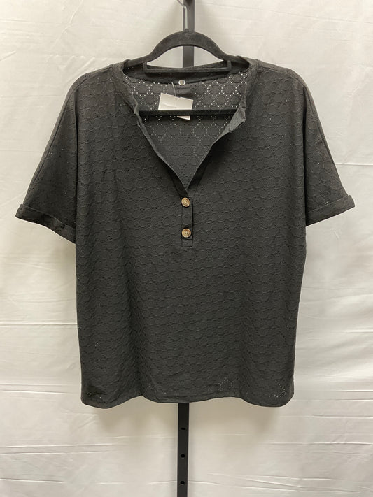 Black Top Short Sleeve Clothes Mentor, Size Xl