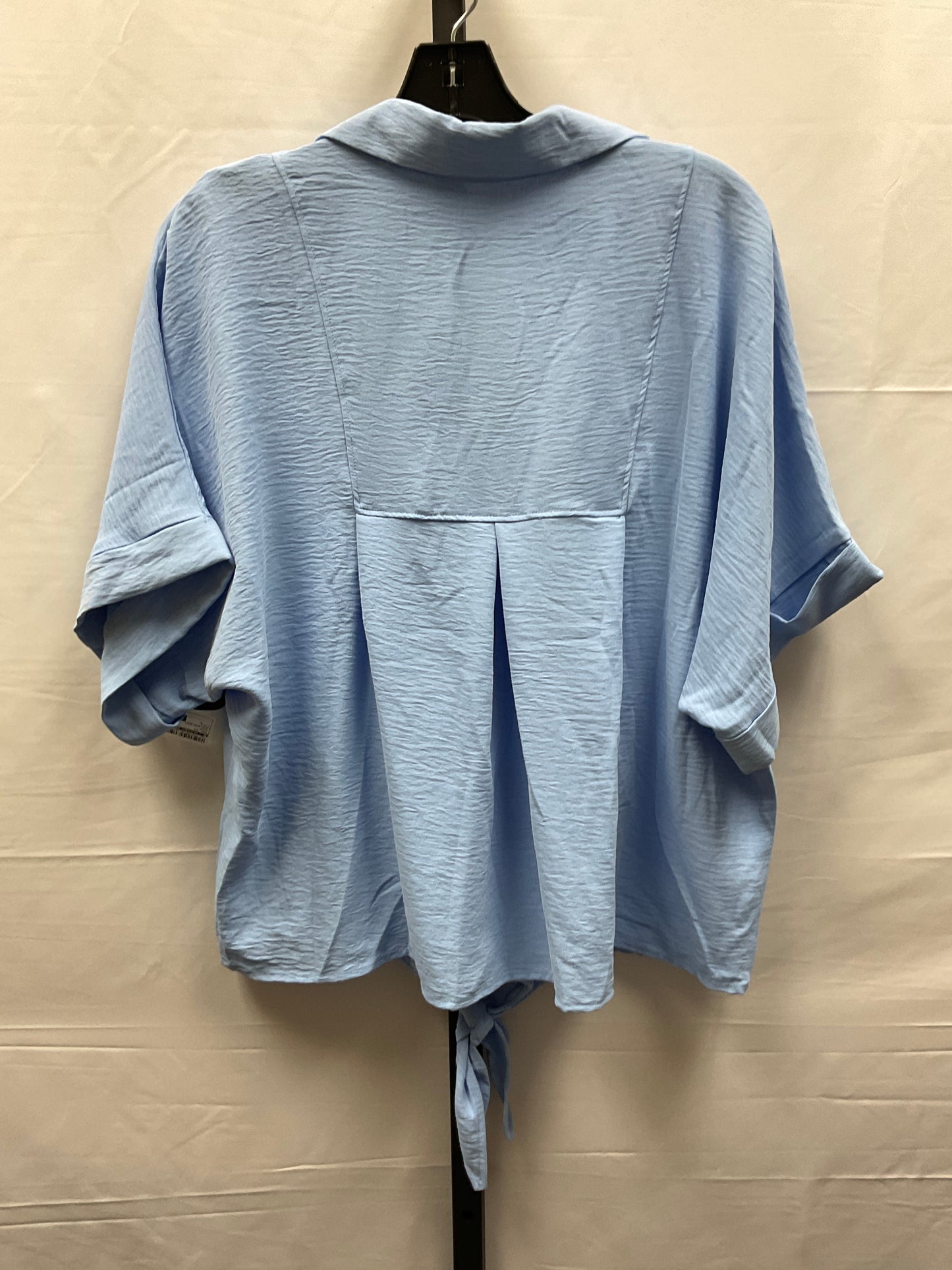 Blue Top Short Sleeve Clothes Mentor, Size L