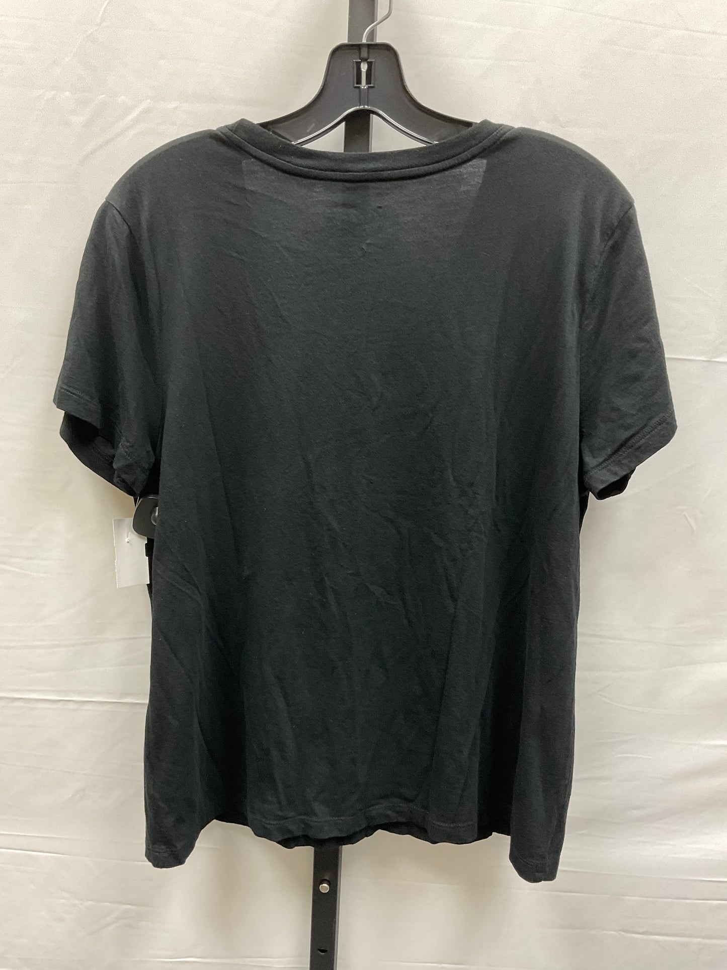 Black Top Short Sleeve Basic A New Day, Size Xl