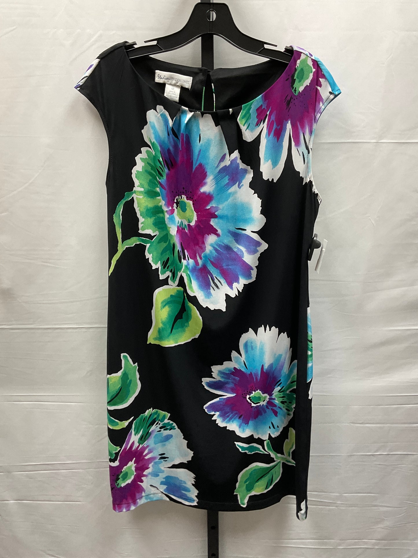 Floral Print Dress Casual Midi London Times, Size L