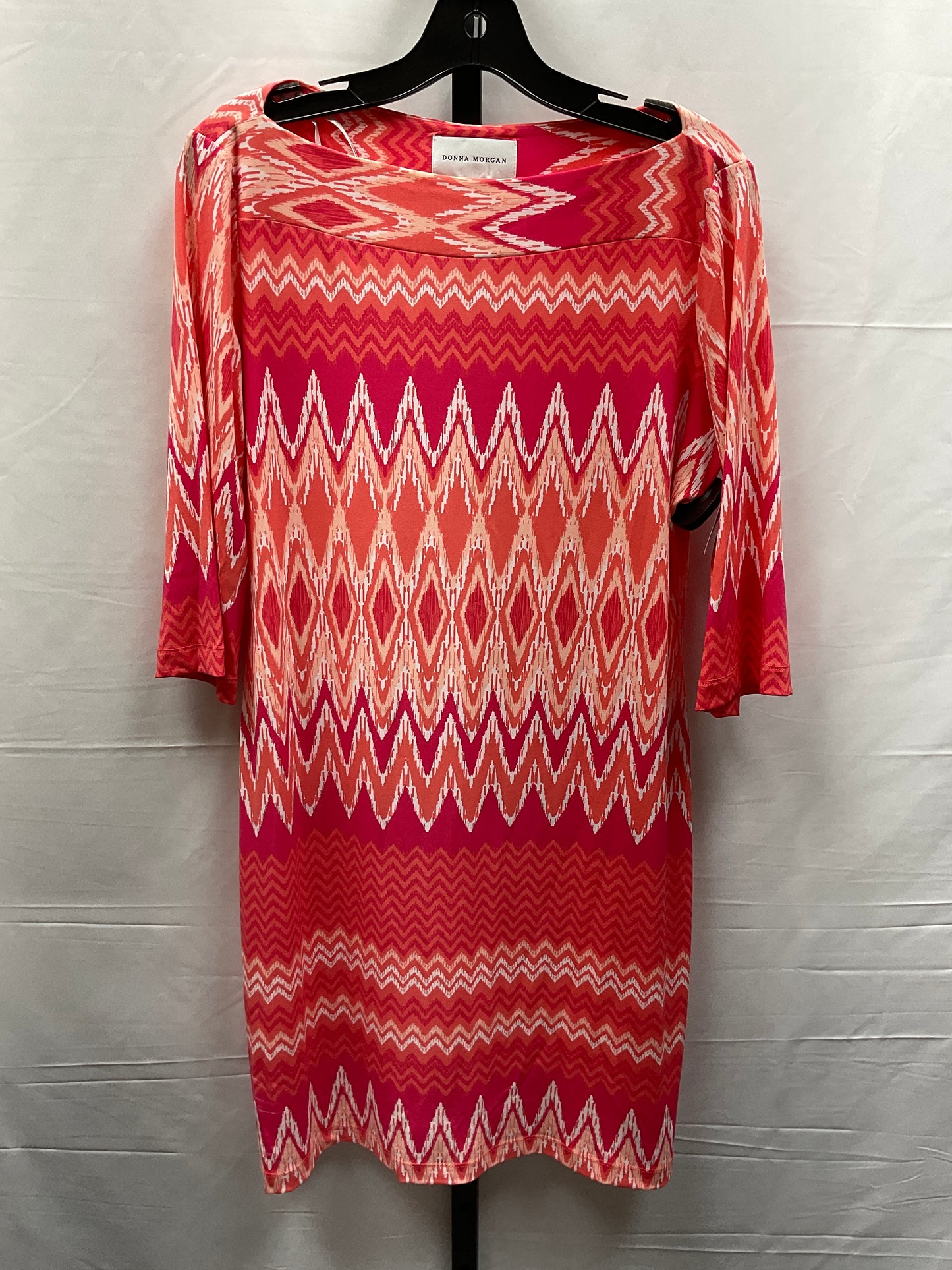 Pink Dress Casual Midi Donna Morgan, Size L