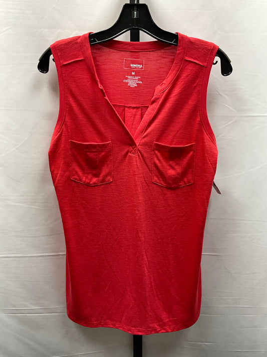 Red Top Sleeveless Sonoma, Size M