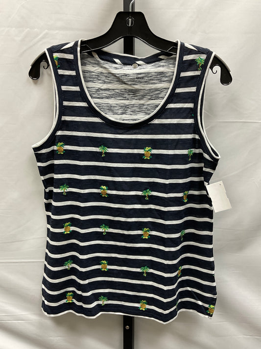 Striped Pattern Top Sleeveless Basic Talbots, Size S