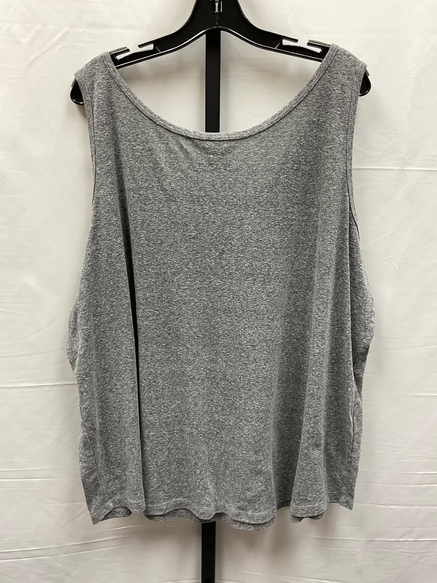 Grey Top Sleeveless Basic Clothes Mentor, Size 3x