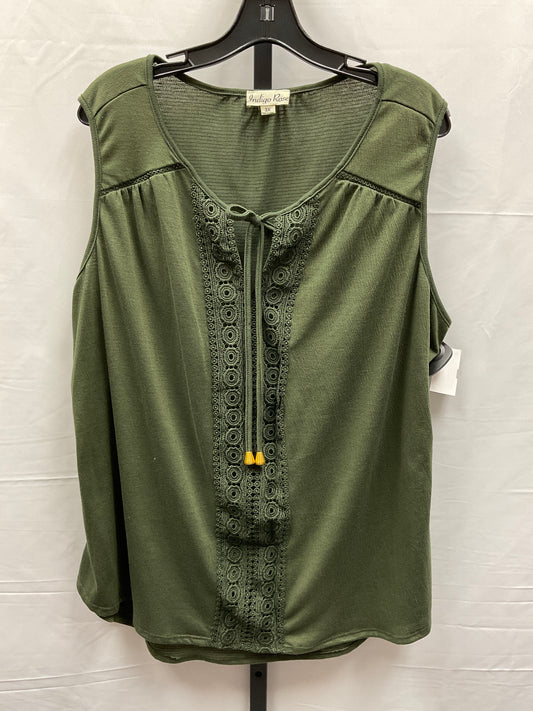 Green Top Sleeveless Clothes Mentor, Size 3x