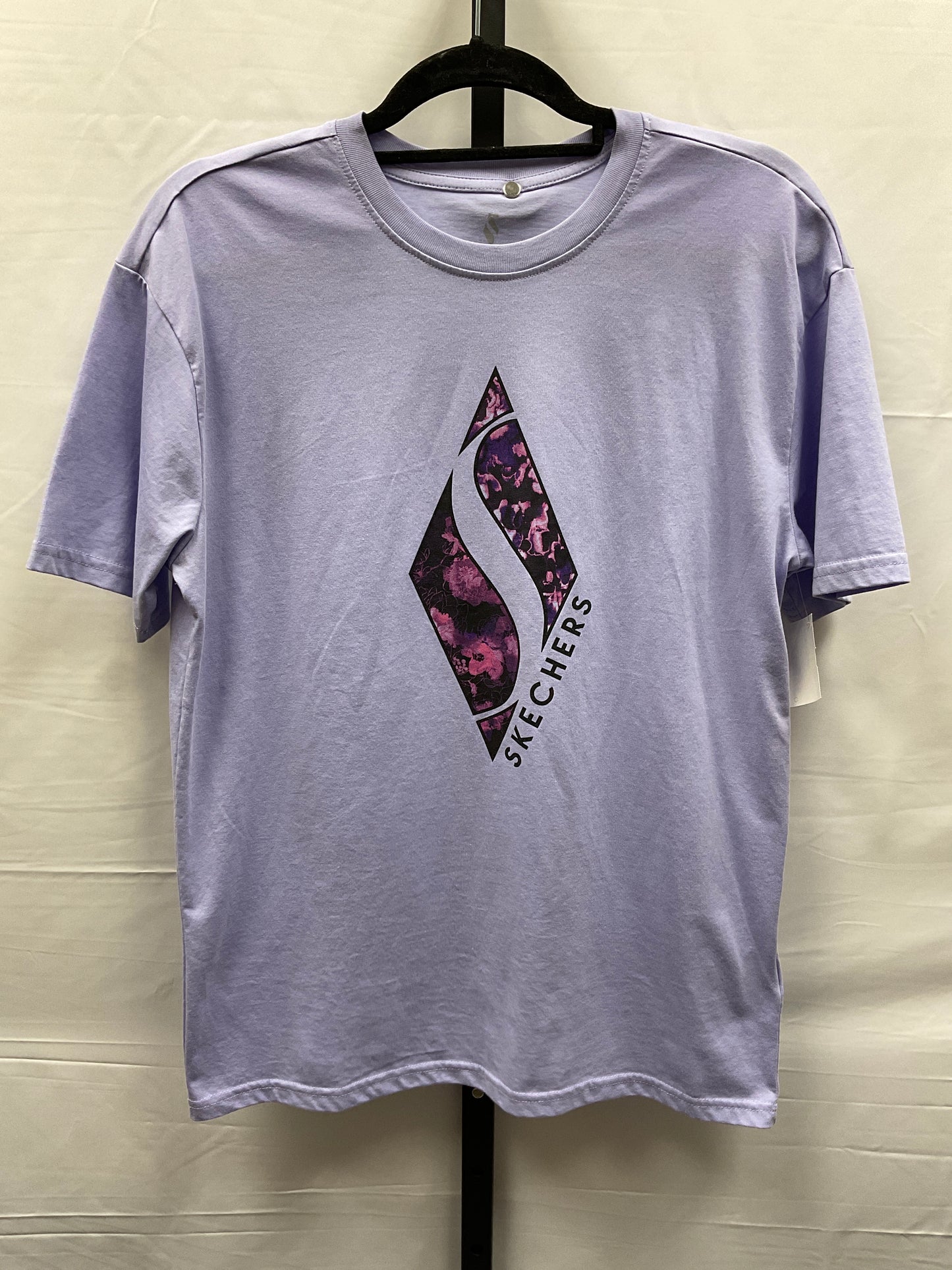 Purple Athletic Top Short Sleeve Skechers, Size Xs