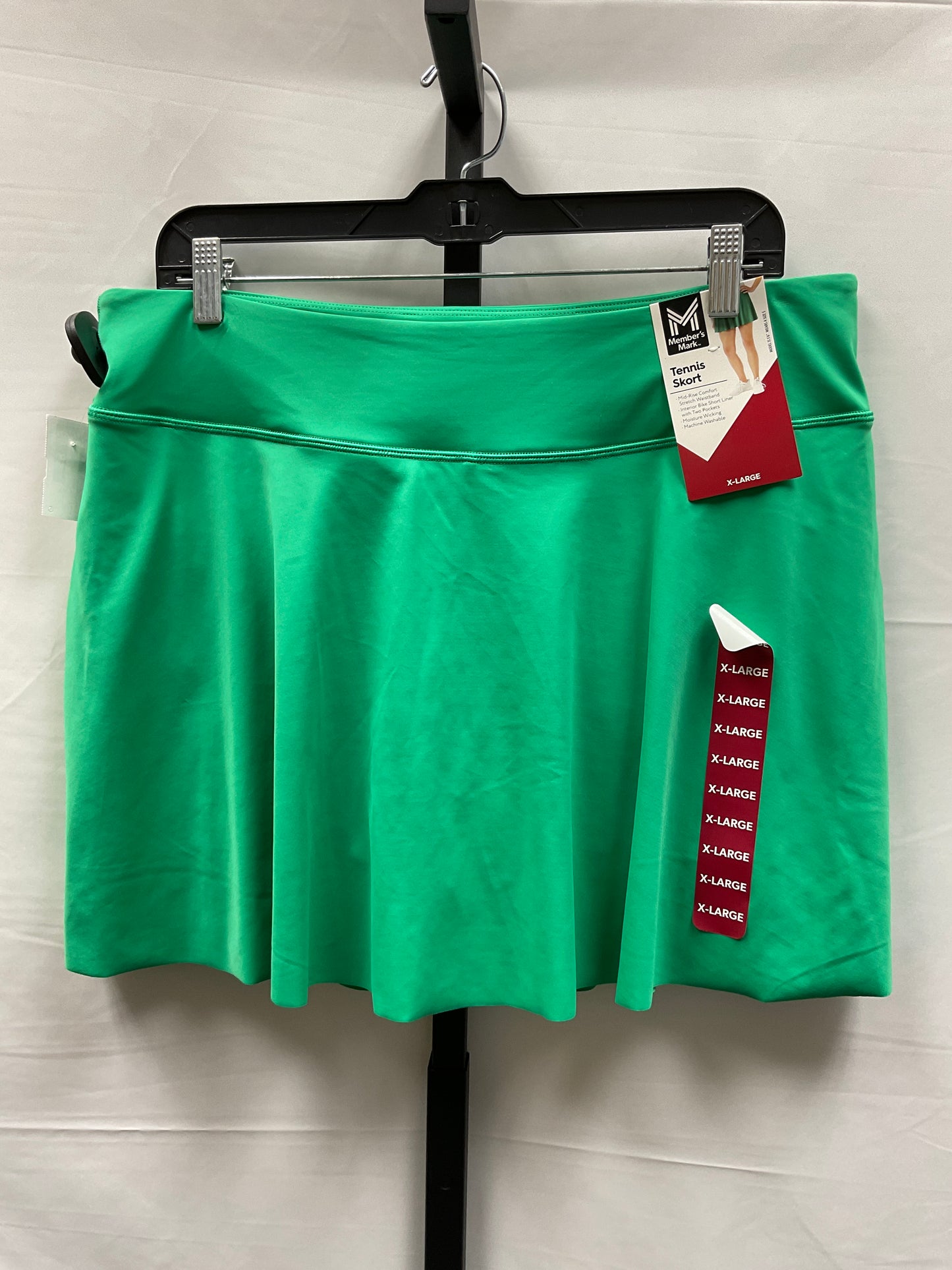 Green Athletic Skort Members Mark, Size Xl