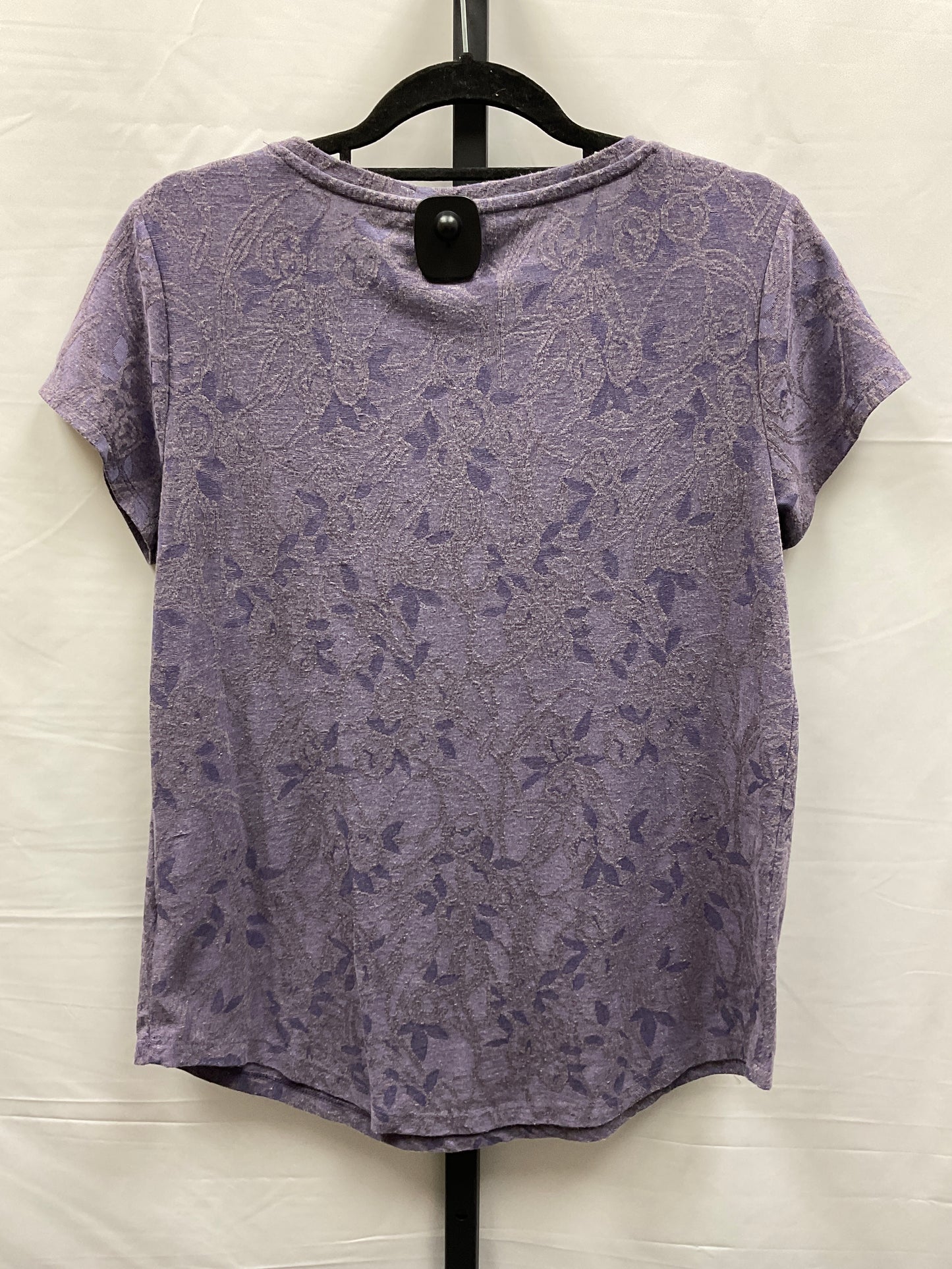 Purple Top Short Sleeve Simply Vera, Size M