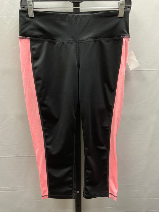 Athletic Leggings Capris By Ideology In Black & Pink, Size: M