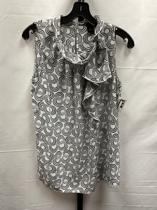 Black & White Top Sleeveless Ann Taylor, Size S