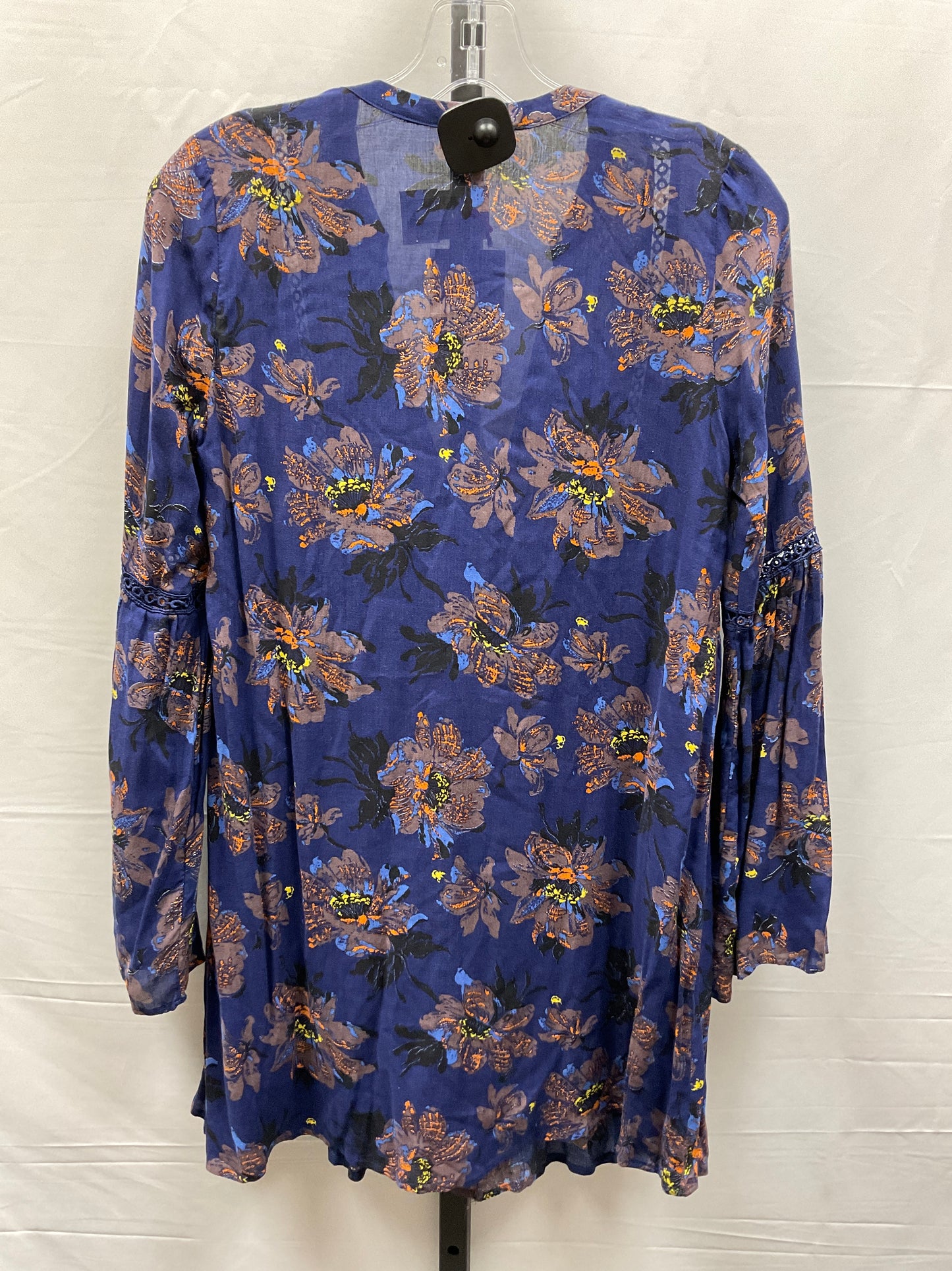 Floral Print Tunic Long Sleeve Clothes Mentor, Size S