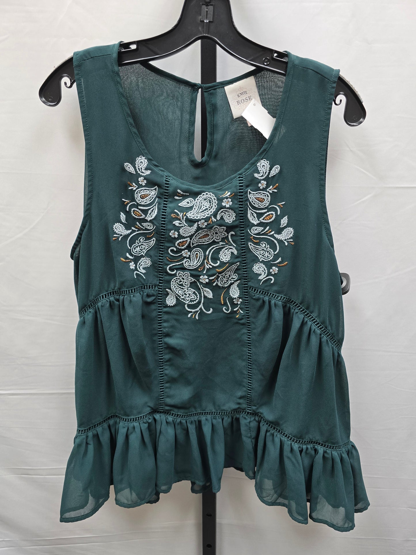 Green Top Sleeveless Knox Rose, Size Xxl